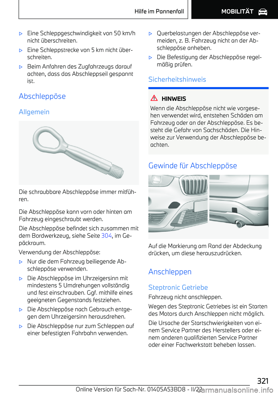 BMW X1 2022  Betriebsanleitungen (in German) 