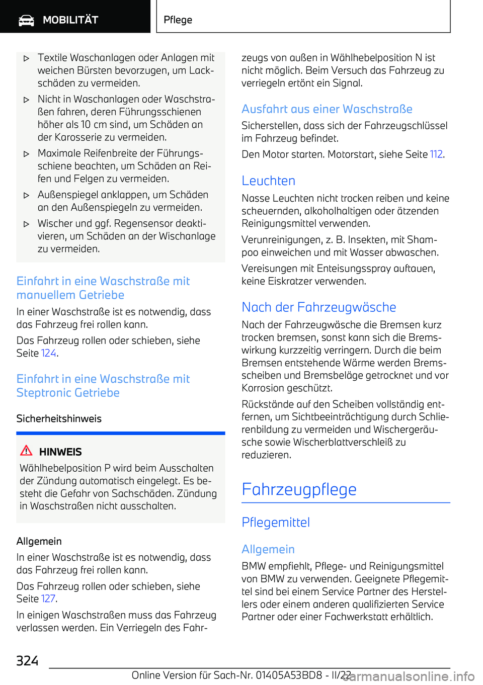 BMW X1 2022  Betriebsanleitungen (in German) 