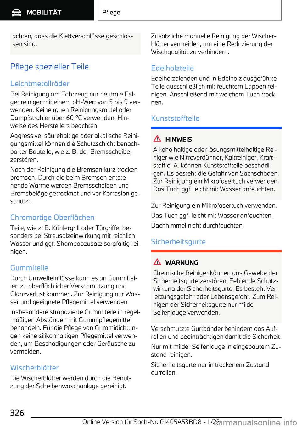 BMW X1 2022  Betriebsanleitungen (in German) achten, dass die Klettverschl