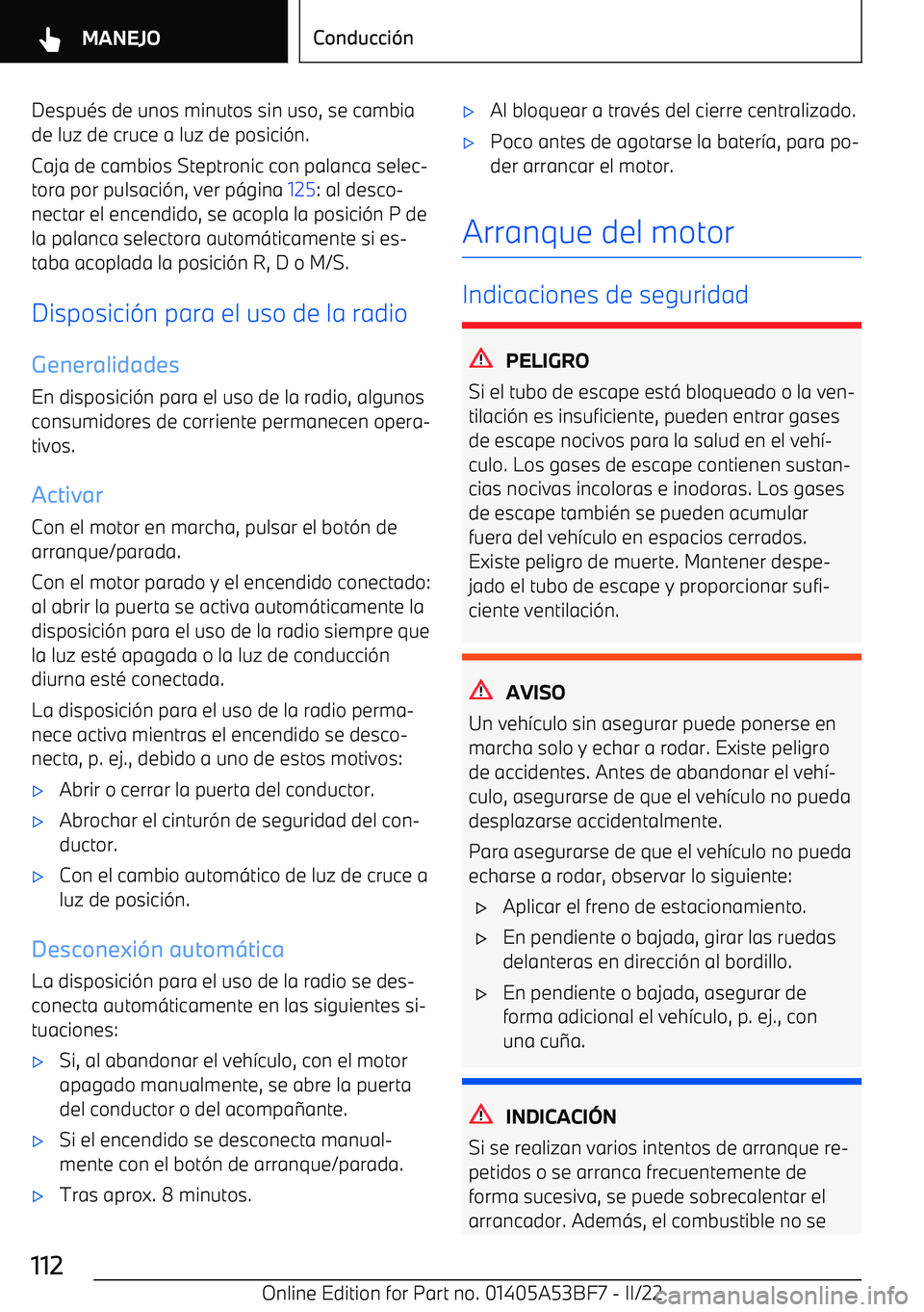 BMW X1 2022  Manuales de Empleo (in Spanish) Despu