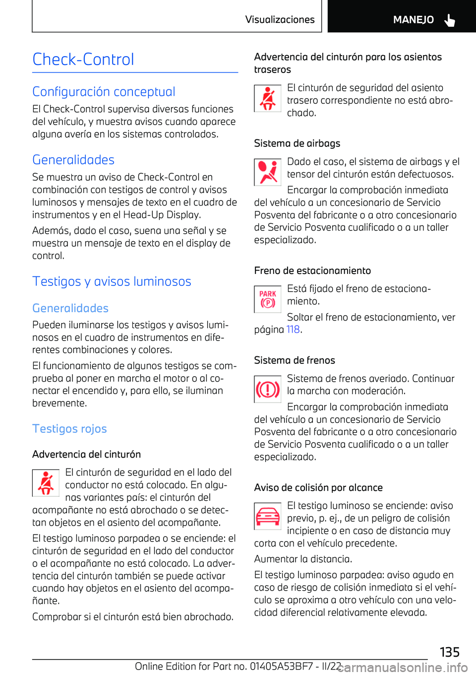 BMW X1 2022  Manuales de Empleo (in Spanish) Check