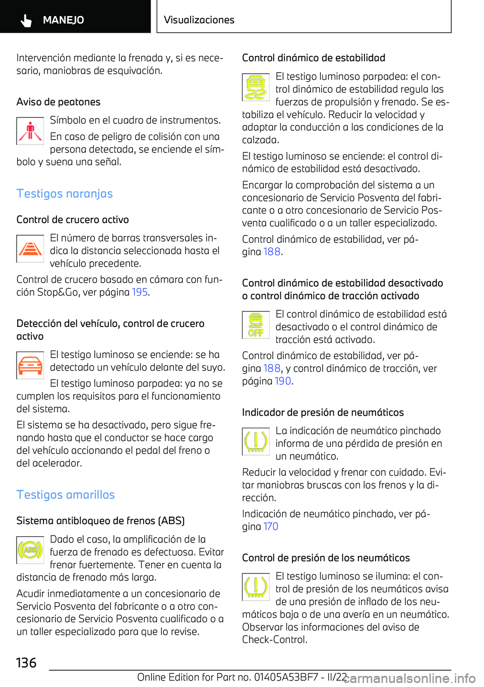 BMW X1 2022  Manuales de Empleo (in Spanish) Intervenci