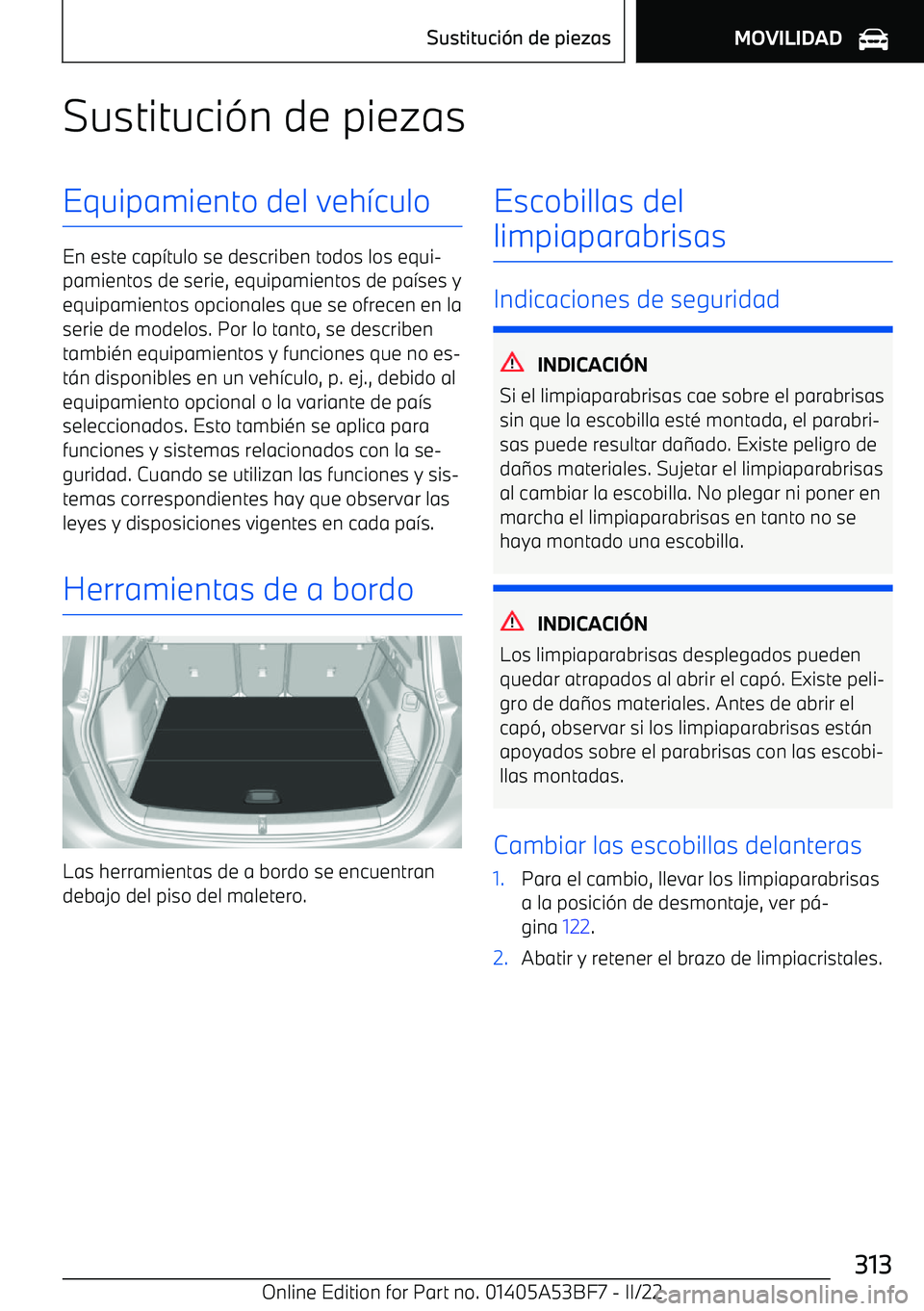 BMW X1 2022  Manuales de Empleo (in Spanish) Sustituci
