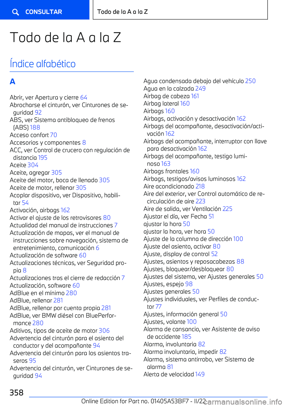 BMW X1 2022  Manuales de Empleo (in Spanish) Todo de la A a la Z
