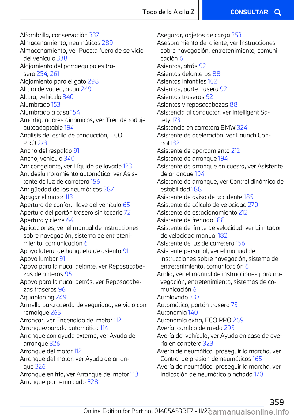 BMW X1 2022  Manuales de Empleo (in Spanish) Alfombrilla, conservaci