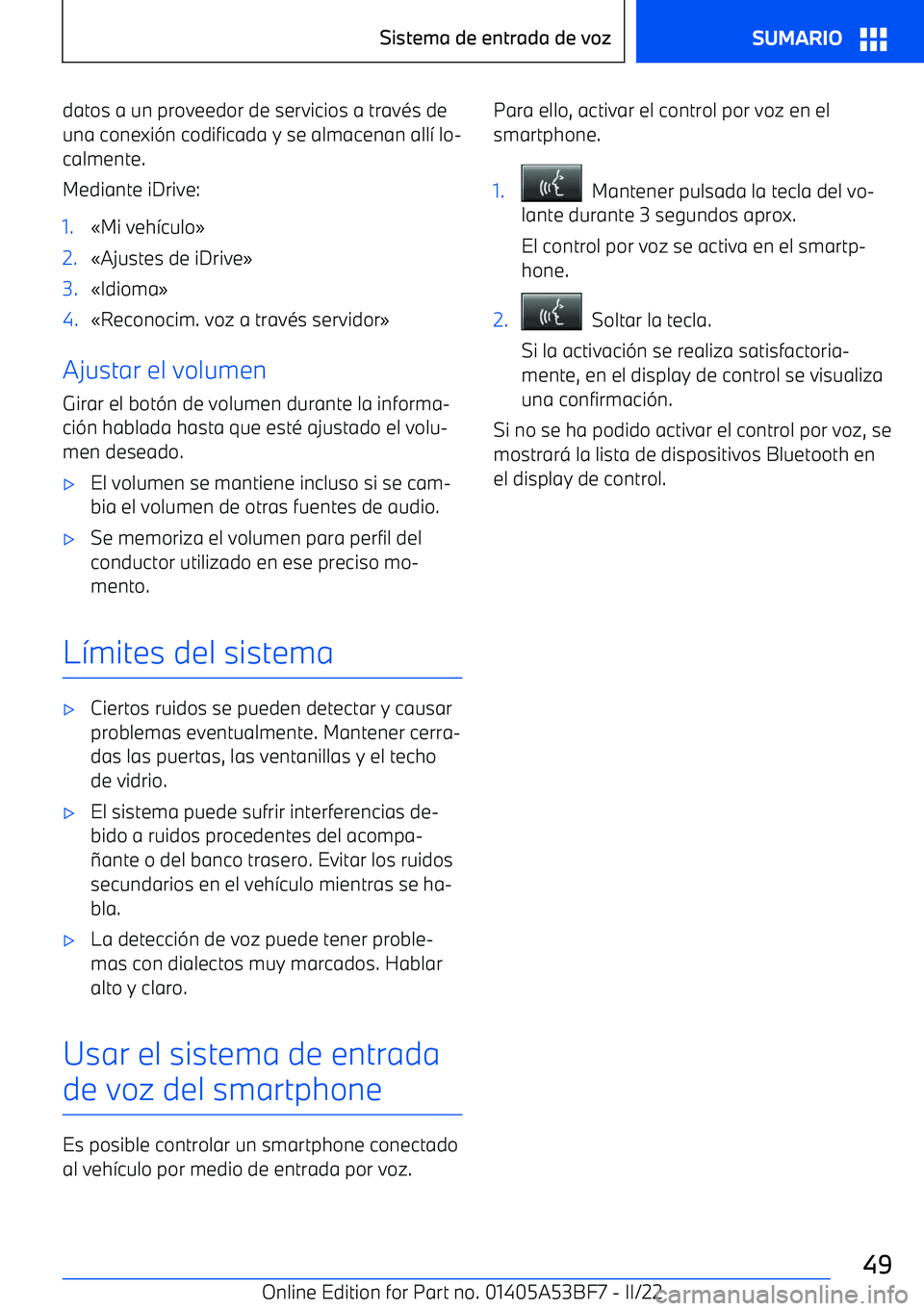 BMW X1 2022  Manuales de Empleo (in Spanish) datos a un proveedor de servicios a trav