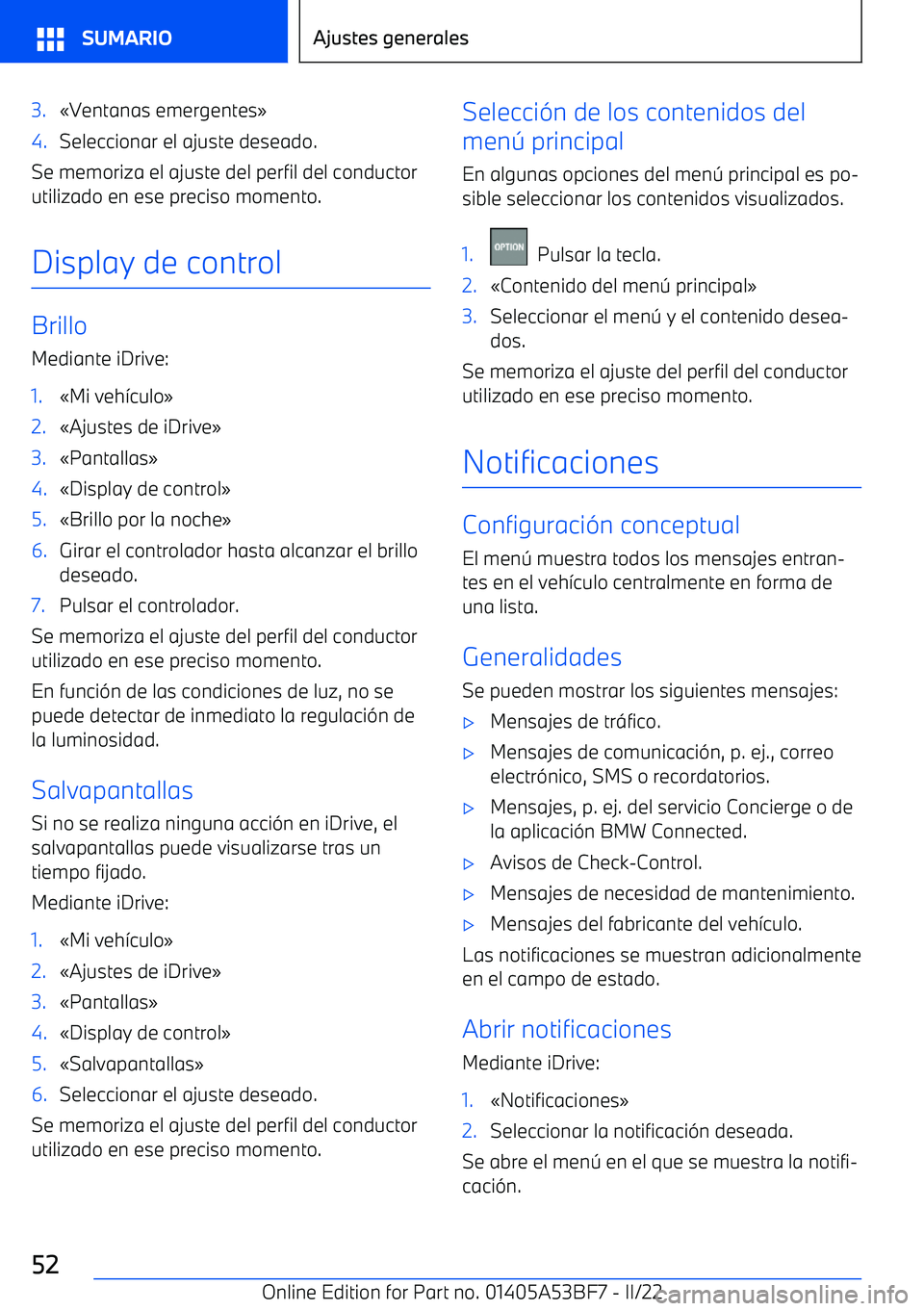 BMW X1 2022  Manuales de Empleo (in Spanish) 3.