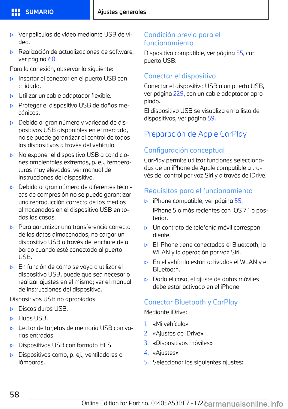 BMW X1 2022  Manuales de Empleo (in Spanish) 