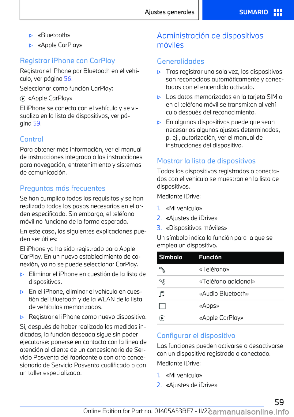 BMW X1 2022  Manuales de Empleo (in Spanish) 