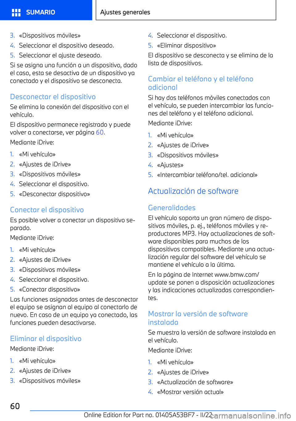 BMW X1 2022  Manuales de Empleo (in Spanish) 3.