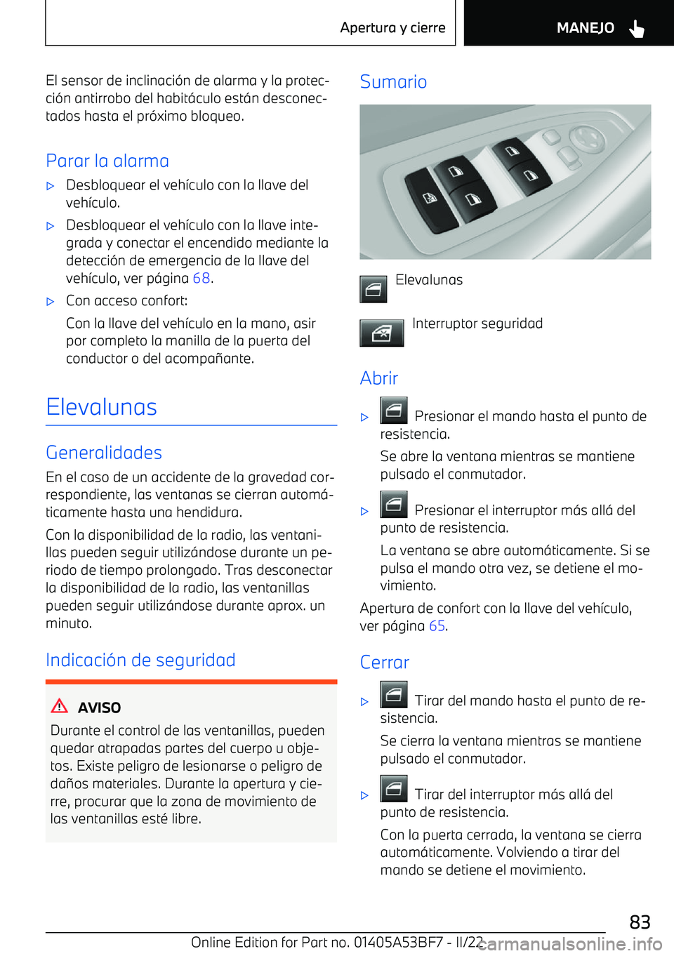 BMW X1 2022  Manuales de Empleo (in Spanish) El sensor de inclinaci