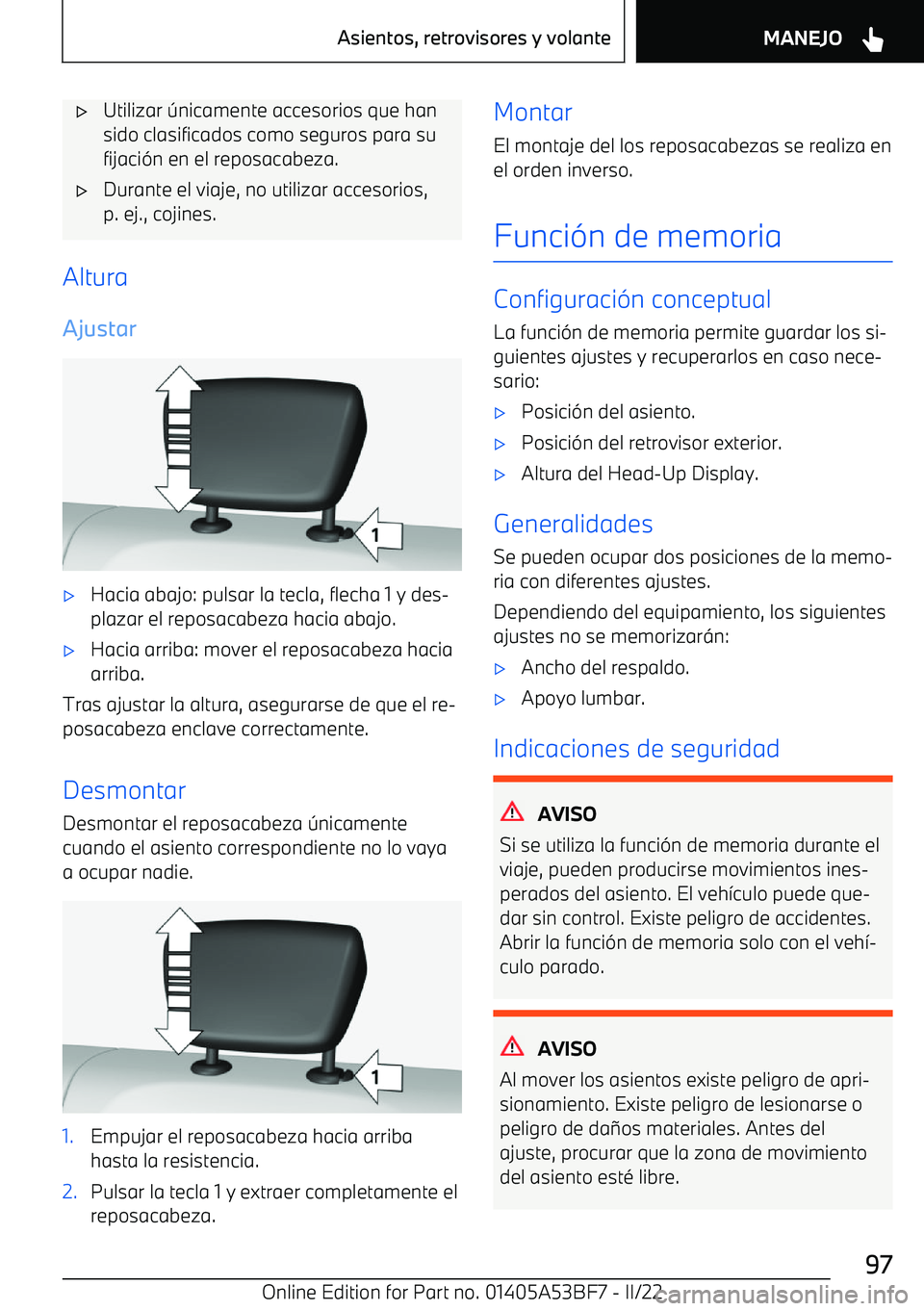 BMW X1 2022  Manuales de Empleo (in Spanish) 
