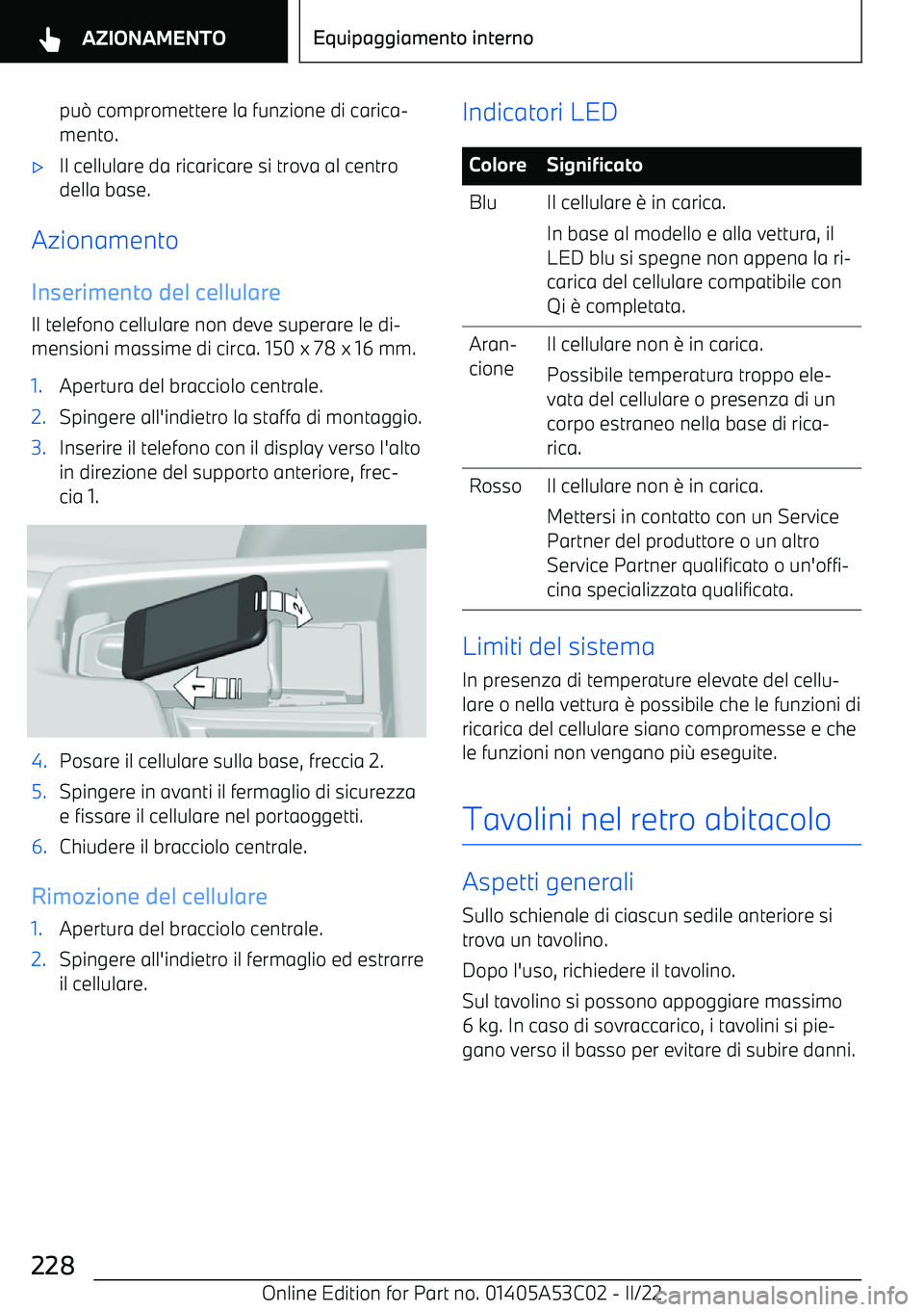 BMW X1 2022  Libretti Di Uso E manutenzione (in Italian) pu0 compromettere la funzione di carica