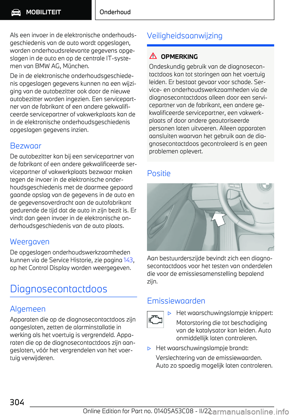 BMW X1 2022  Instructieboekjes (in Dutch) Als een invoer in de elektronische onderhouds