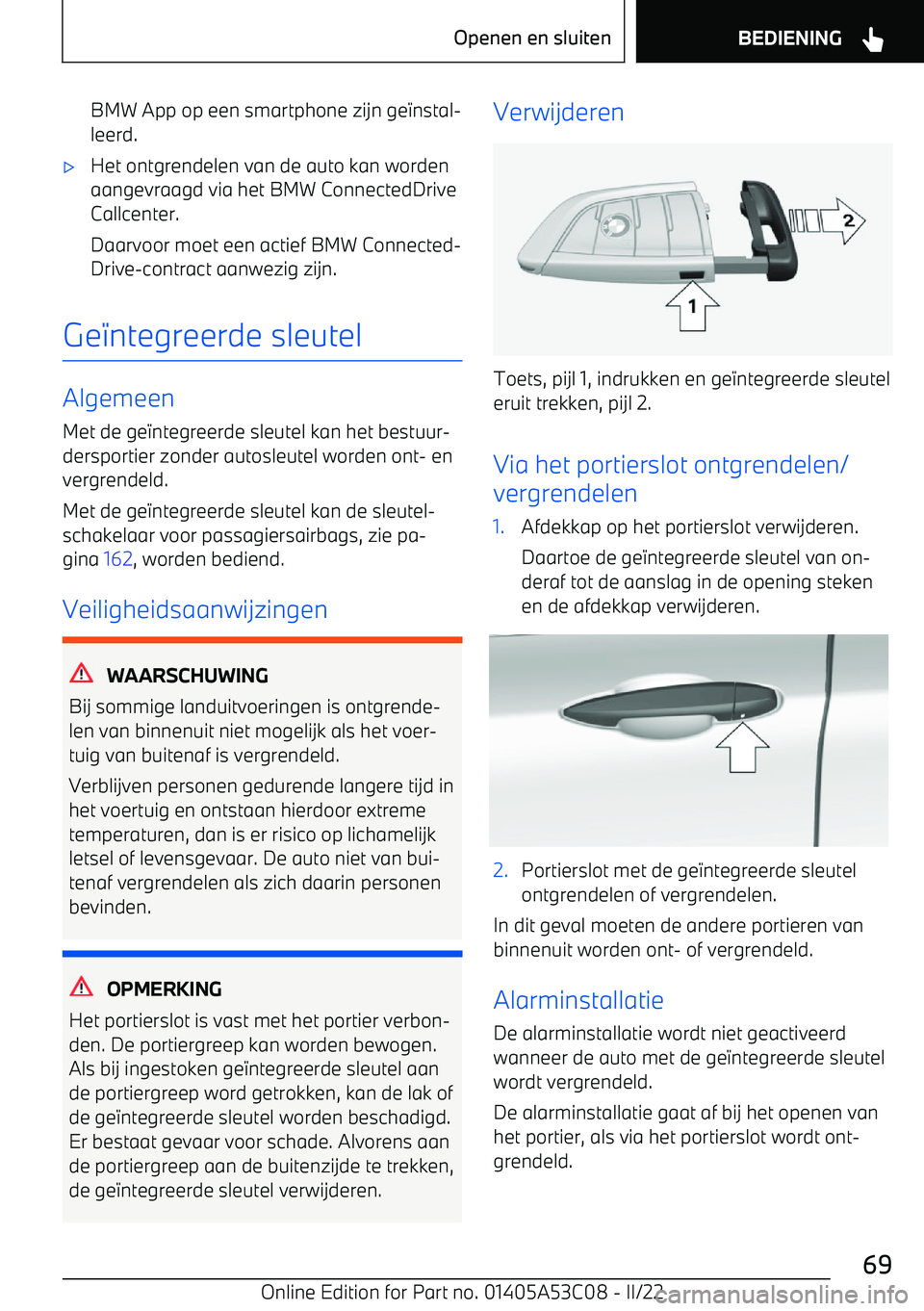 BMW X1 2022  Instructieboekjes (in Dutch) BMW App op een smartphone zijn ge