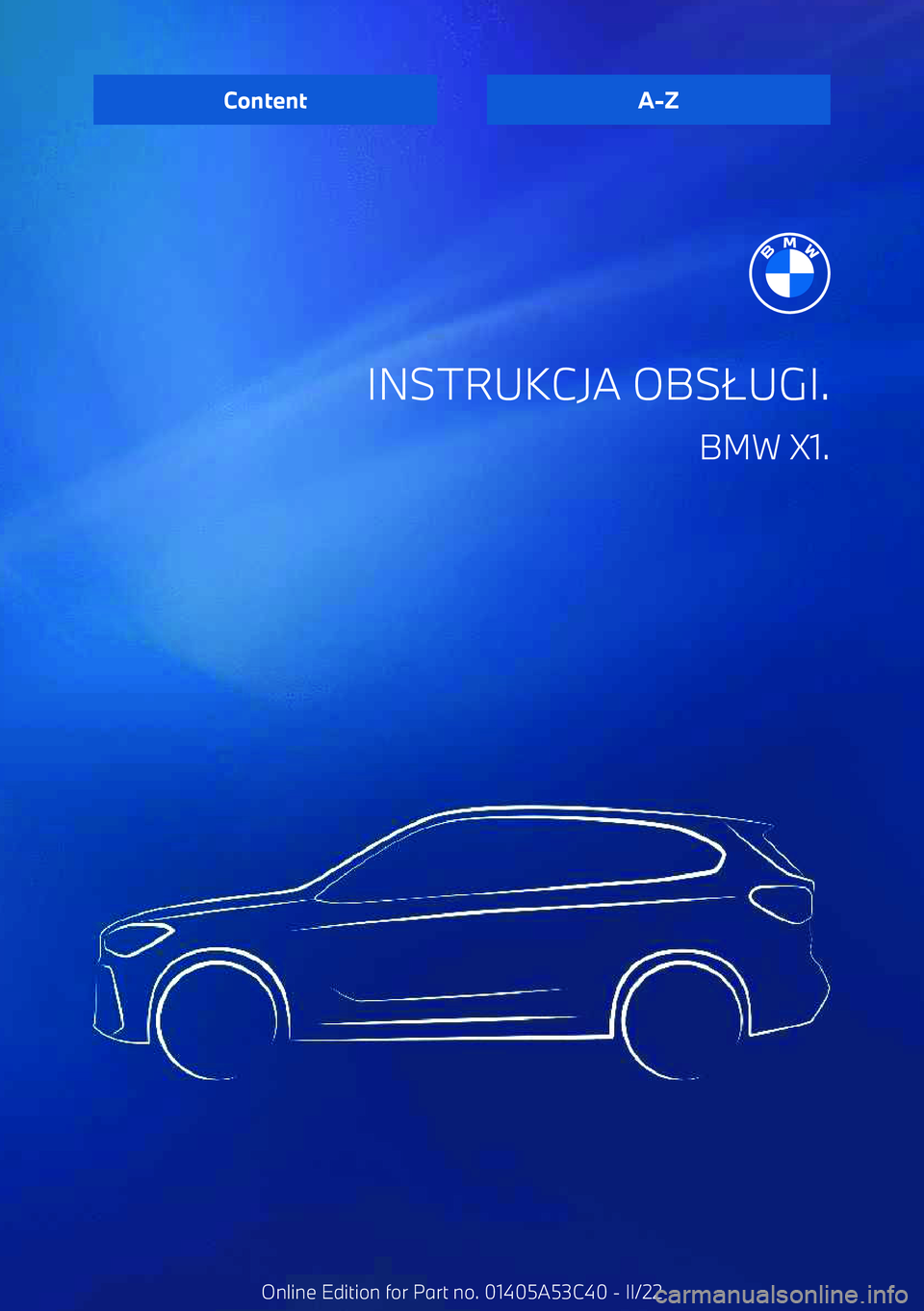 BMW X1 2022  Instrukcja obsługi (in Polish) 