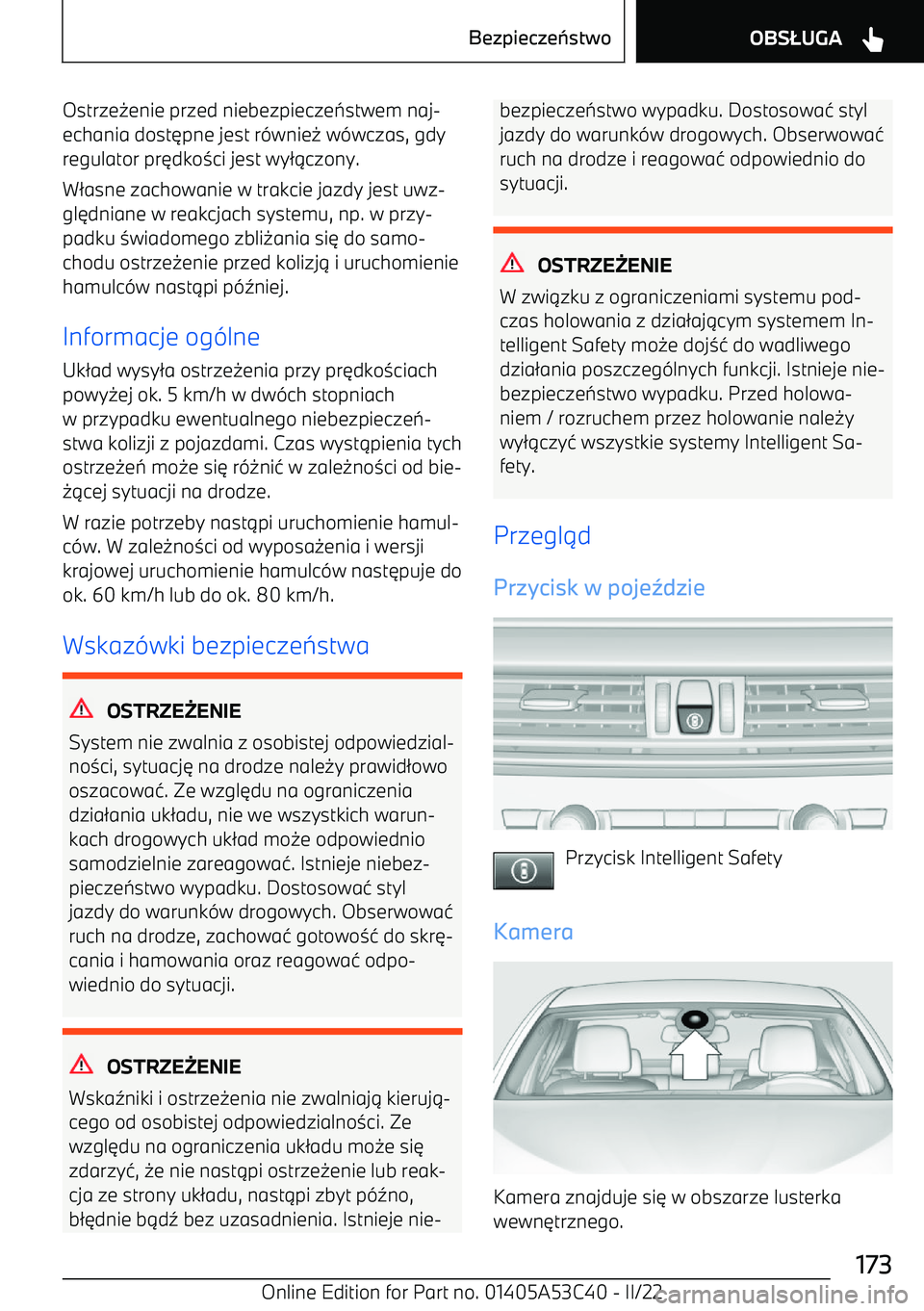 BMW X1 2022  Instrukcja obsługi (in Polish) Ostrze