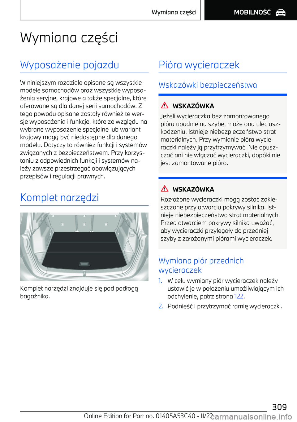 BMW X1 2022  Instrukcja obsługi (in Polish) Wymiana cz
