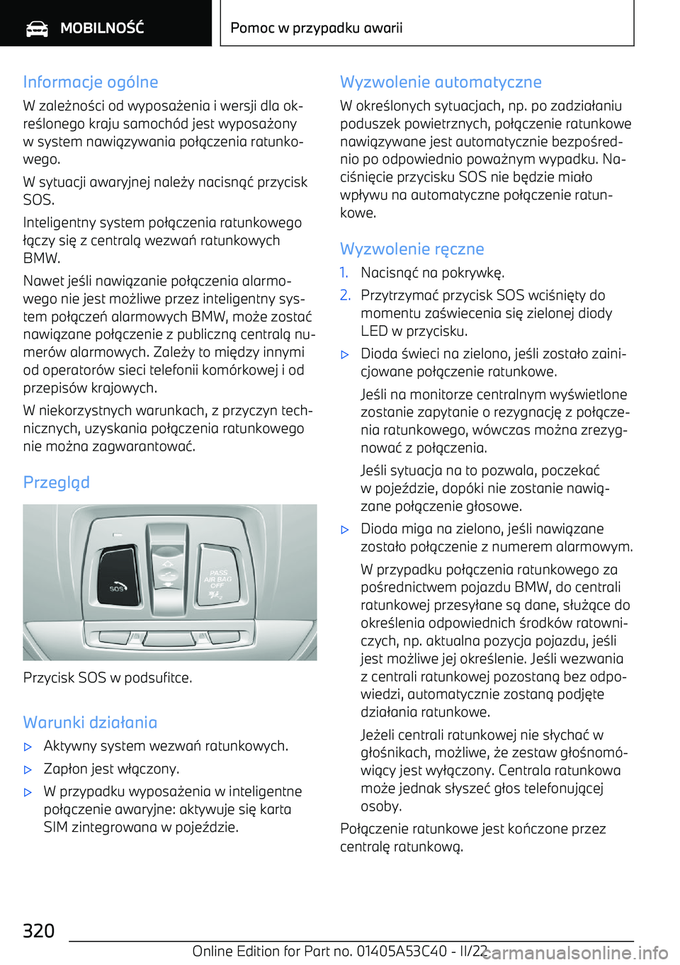 BMW X1 2022  Instrukcja obsługi (in Polish) Informacje og