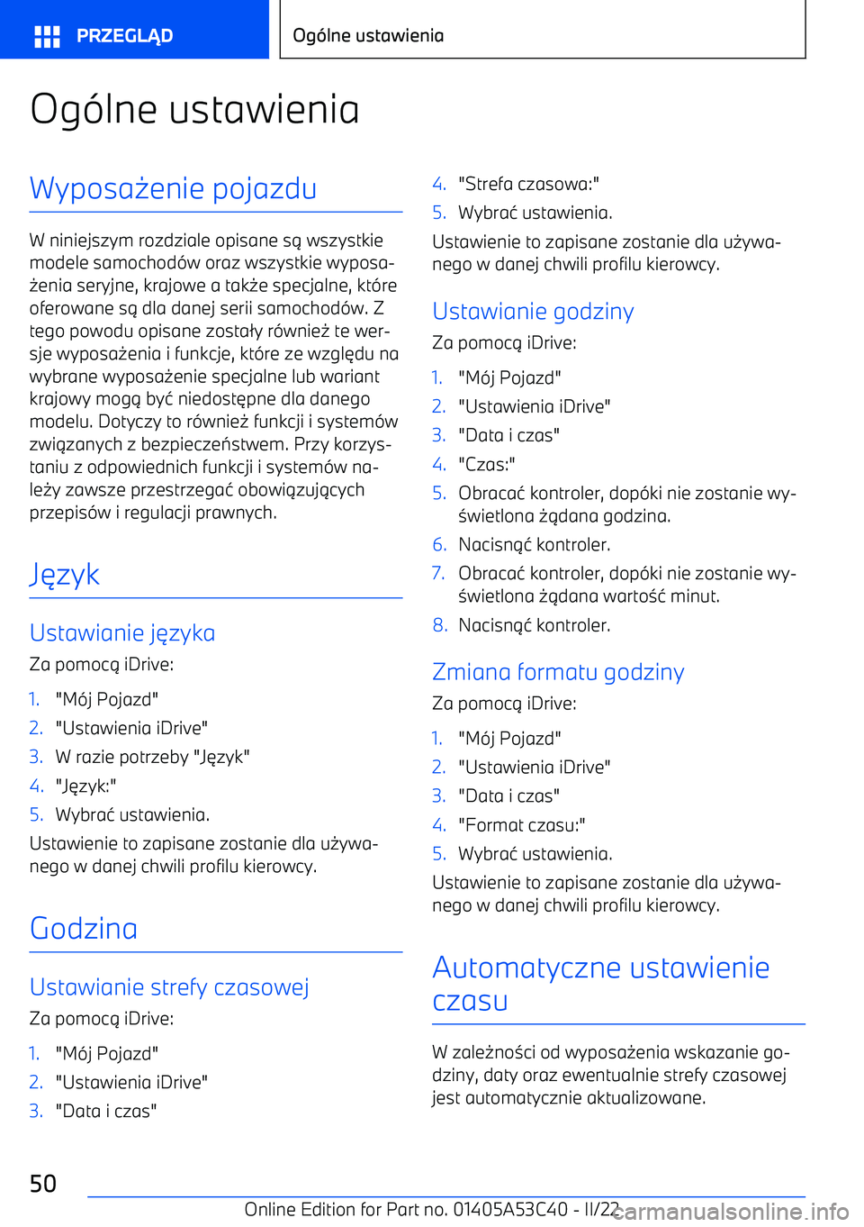 BMW X1 2022  Instrukcja obsługi (in Polish) Og