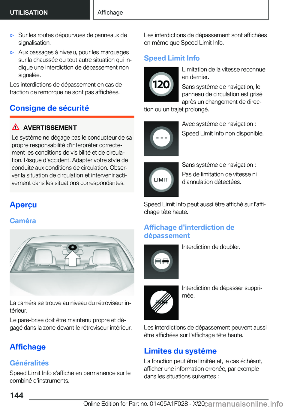 BMW X1 2021  Notices Demploi (in French) 'x�S�u�r��l�e�s��r�o�u�t�e�s��d�é�p�o�u�r�v�u�e�s��d�e��p�a�n�n�e�a�u�x��d�e
�s�i�g�n�a�l�i�s�a�t�i�o�n�.'x�A�u�x��p�a�s�s�a�g�e�s��
