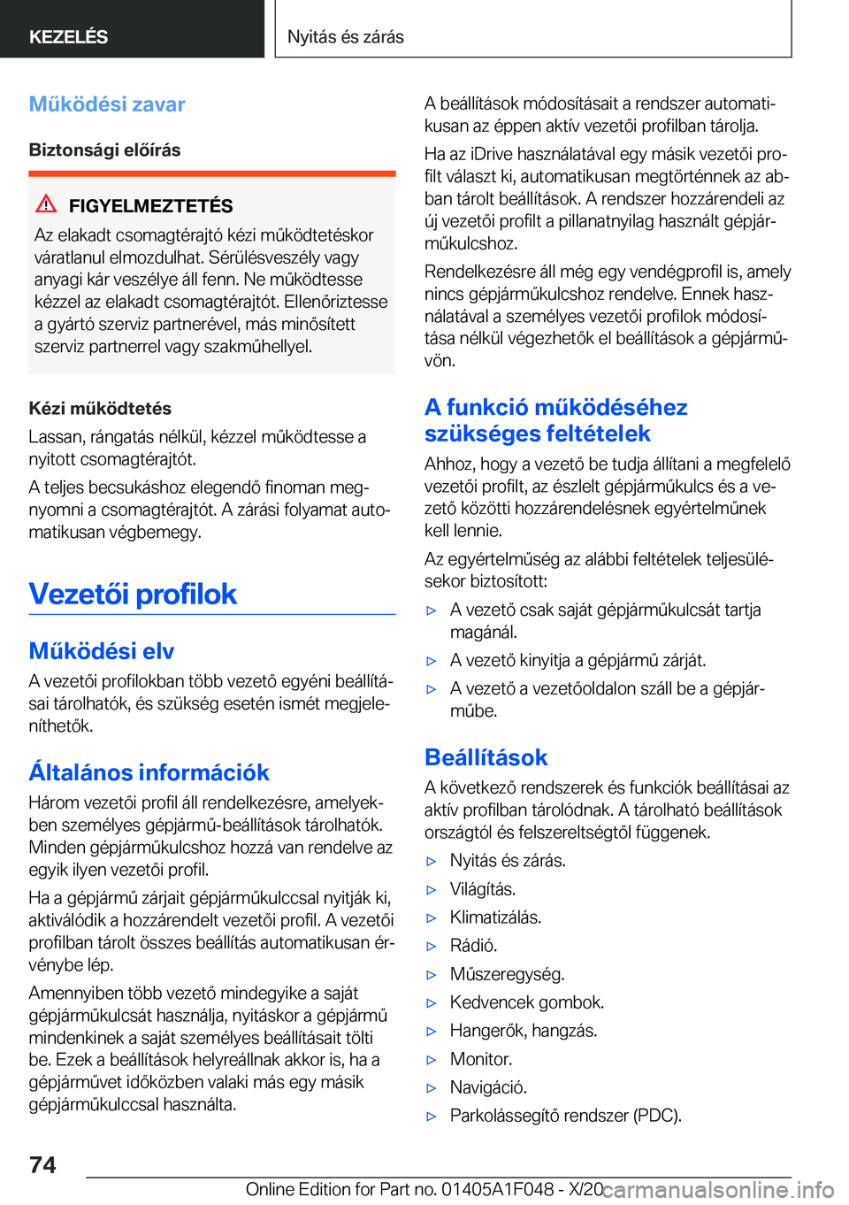 BMW X1 2021  Kezelési útmutató (in Hungarian) �M2�k�