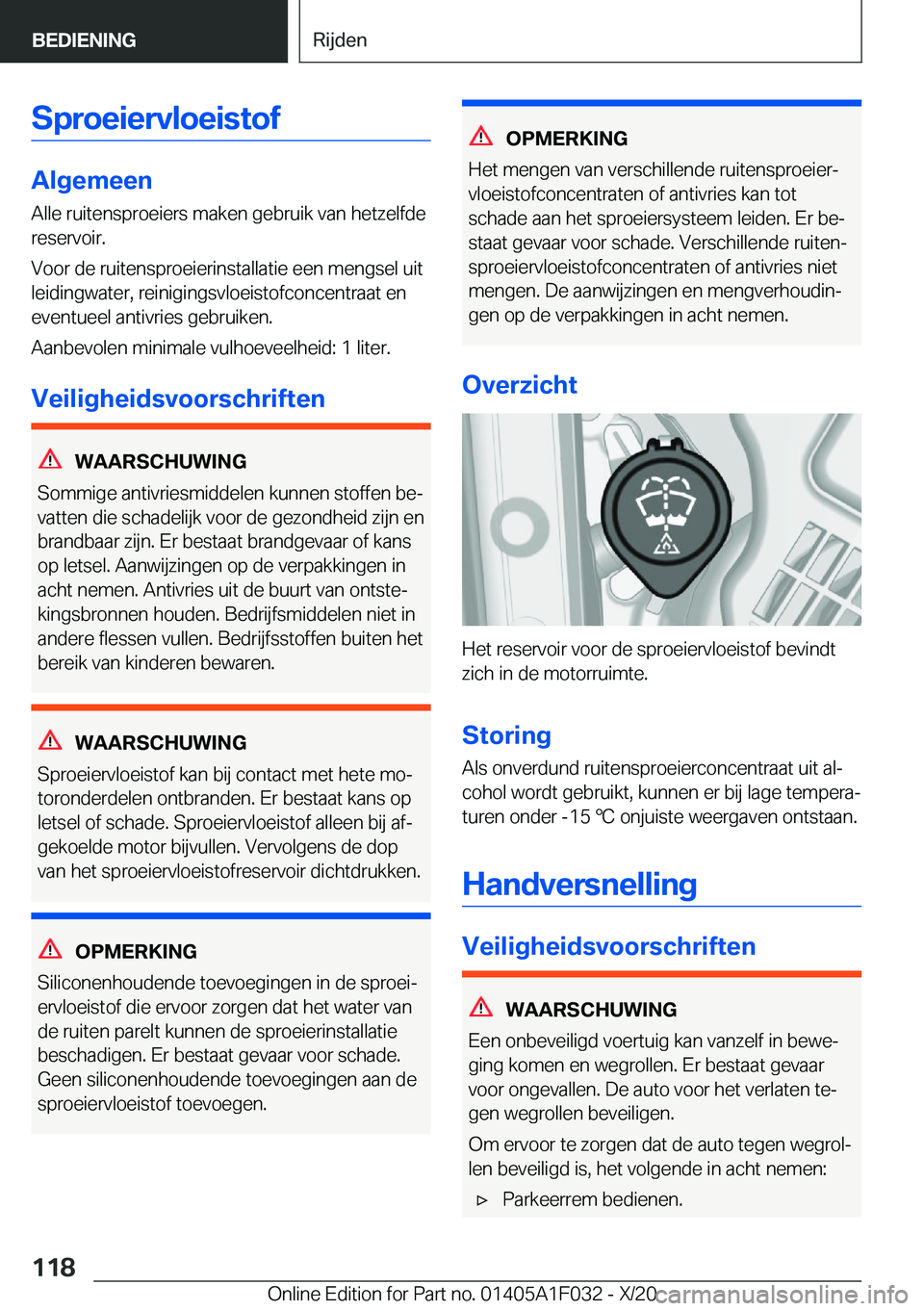 BMW X1 2021  Instructieboekjes (in Dutch) �S�p�r�o�e�i�e�r�v�l�o�e�i�s�t�o�f
�A�l�g�e�m�e�e�n
�A�l�l�e��r�u�i�t�e�n�s�p�r�o�e�i�e�r�s��m�a�k�e�n��g�e�b�r�u�i�k��v�a�n��h�e�t�z�e�l�f�d�e
�r�e�s�e�r�v�o�i�r�.
�V�o�o�r��d�e��r�u�i�t�e�n�s