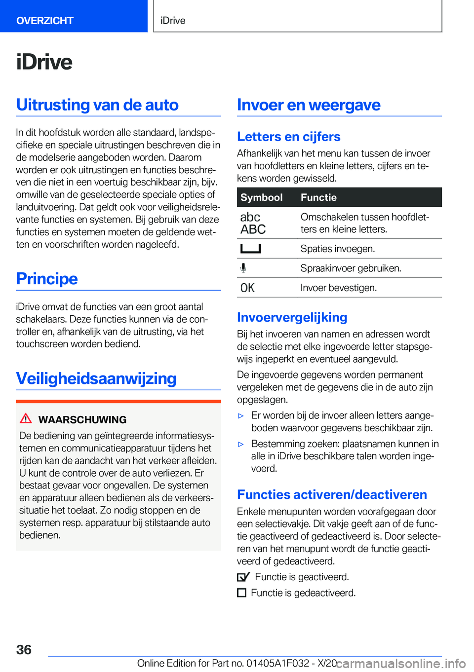 BMW X1 2021  Instructieboekjes (in Dutch) �i�D�r�i�v�e�U�i�t�r�u�s�t�i�n�g��v�a�n��d�e��a�u�t�o
�I�n��d�i�t��h�o�o�f�d�s�t�u�k��w�o�r�d�e�n��a�l�l�e��s�t�a�n�d�a�a�r�d�,��l�a�n�d�s�p�ej�c�i�f�i�e�k�e��e�n��s�p�e�c�i�a�l�e��u�i�t�