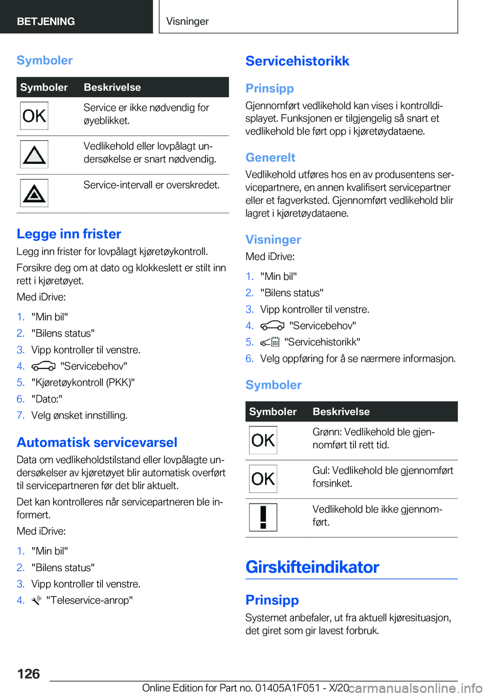 BMW X1 2021  InstruksjonsbØker (in Norwegian) �S�y�m�b�o�l�e�r�S�y�m�b�o�l�e�r�B�e�s�k�r�i�v�e�l�s�e�S�e�r�v�i�c�e��e�r��i�k�k�e��n�