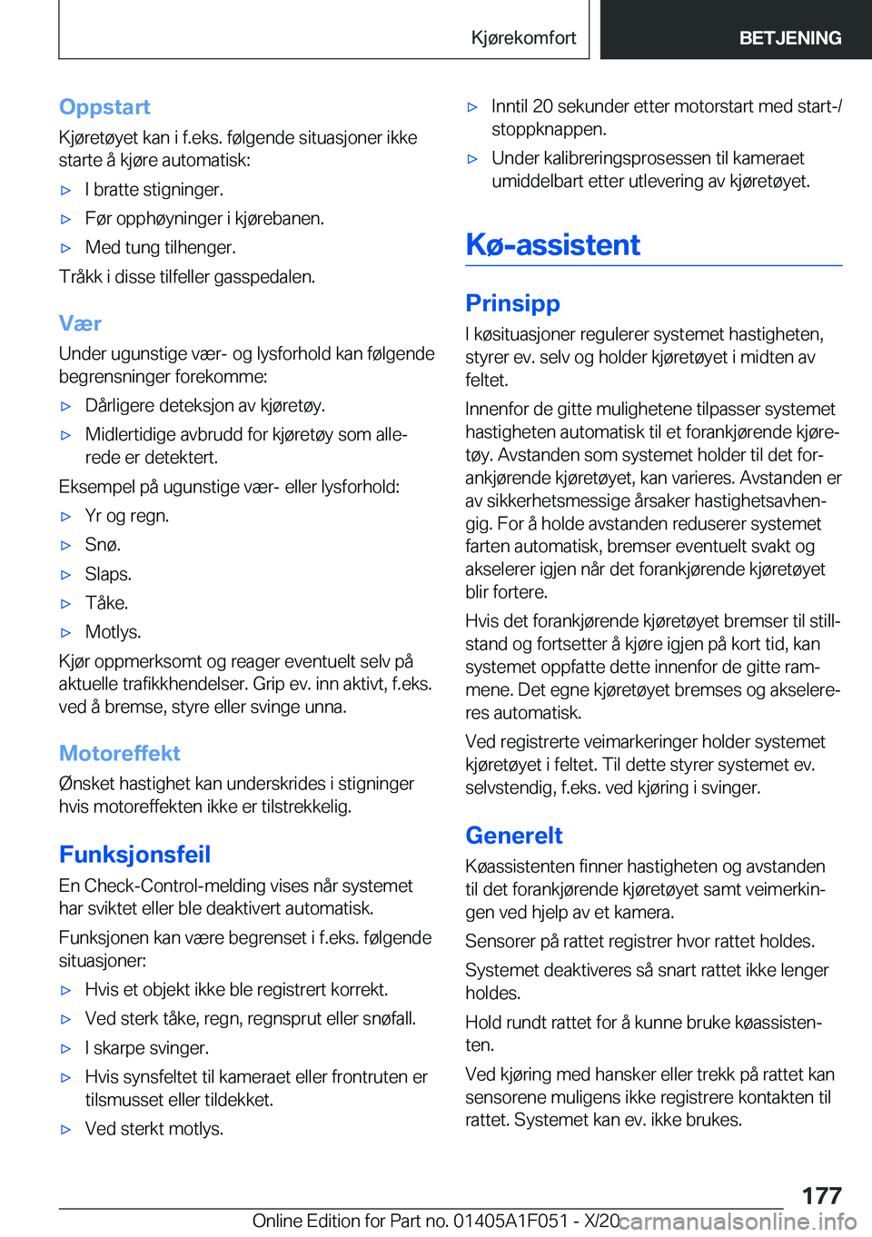 BMW X1 2021  InstruksjonsbØker (in Norwegian) �O�p�p�s�t�a�r�t
�K�j�