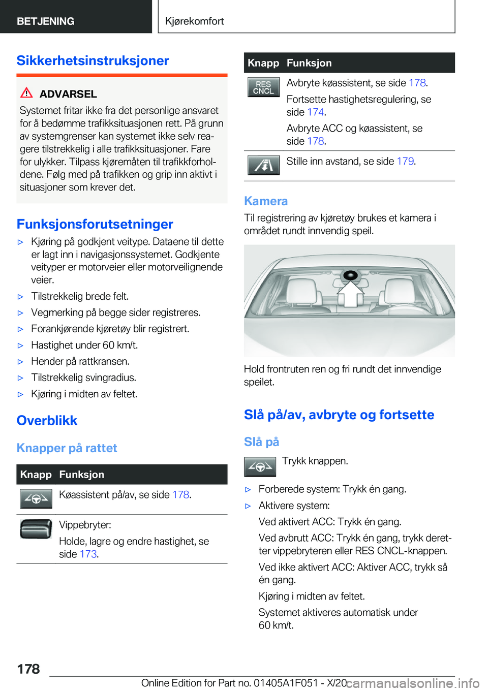 BMW X1 2021  InstruksjonsbØker (in Norwegian) �S�i�k�k�e�r�h�e�t�s�i�n�s�t�r�u�k�s�j�o�n�e�r
�A�D�V�A�R�S�E�L
�S�y�s�t�e�m�e�t��f�r�i�t�a�r��i�k�k�e��f�r�a��d�e�t��p�e�r�s�o�n�l�i�g�e��a�n�s�v�a�r�e�t
�f�o�r��å��b�e�d�
