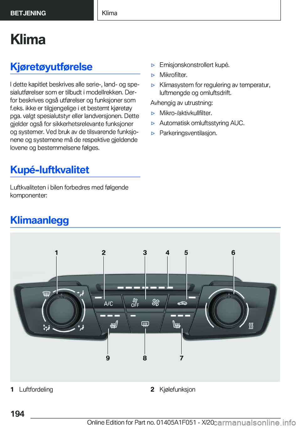 BMW X1 2021  InstruksjonsbØker (in Norwegian) �K�l�i�m�a�K�j�