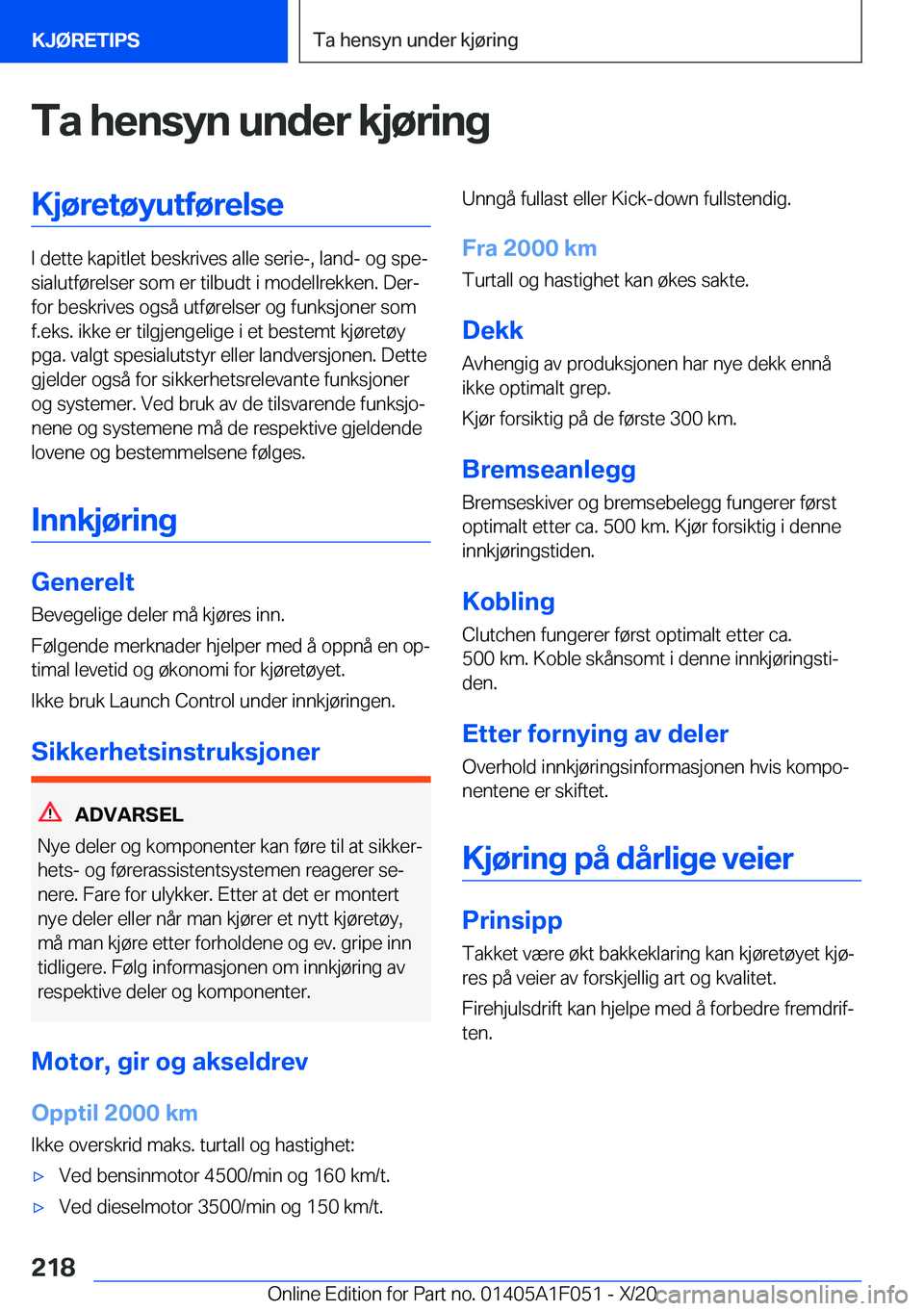 BMW X1 2021  InstruksjonsbØker (in Norwegian) �T�a��h�e�n�s�y�n��u�n�d�e�r��k�j�