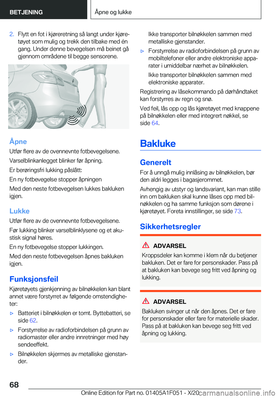 BMW X1 2021  InstruksjonsbØker (in Norwegian) �2�.�F�l�y�t�t��e�n��f�o�t��i��k�j�