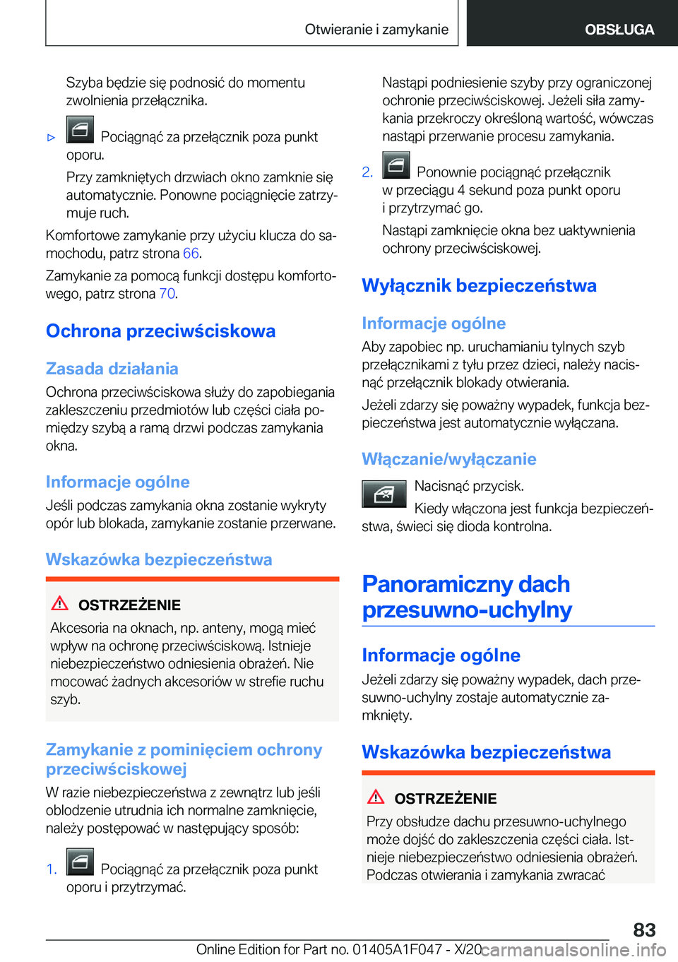 BMW X1 2021  Instrukcja obsługi (in Polish) �S�z�y�b�a��b�
