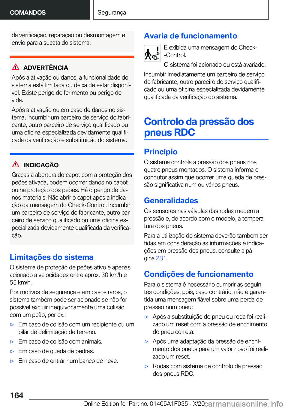 BMW X1 2021  Manual do condutor (in Portuguese) �d�a��v�e�r�i�f�i�c�a�