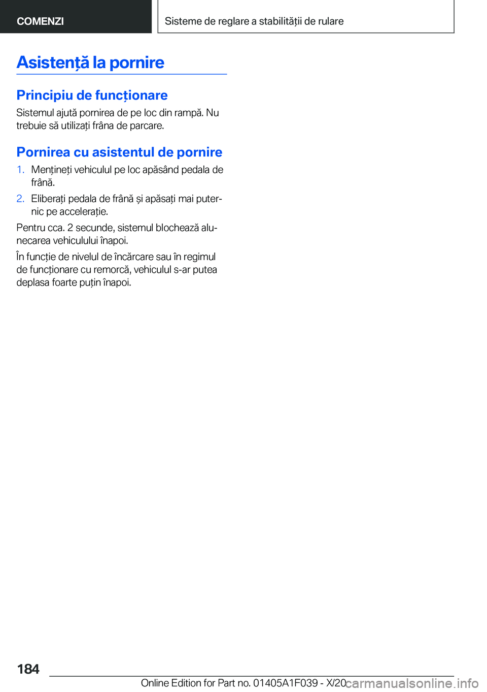 BMW X1 2021  Ghiduri De Utilizare (in Romanian) �A�s�i�s�t�e�n�