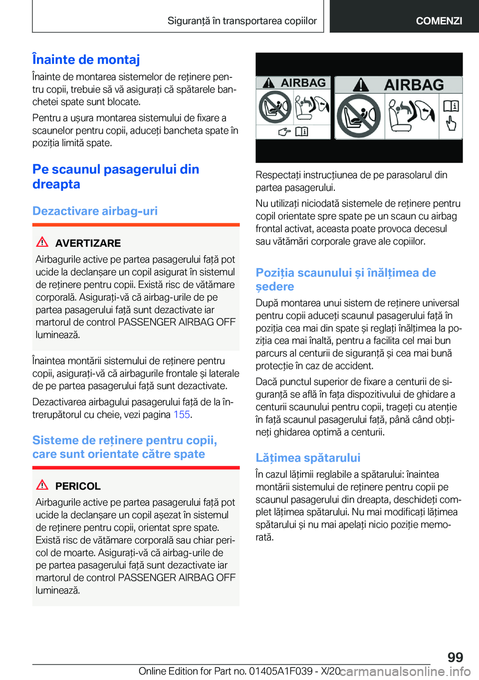 BMW X1 2021  Ghiduri De Utilizare (in Romanian) �
