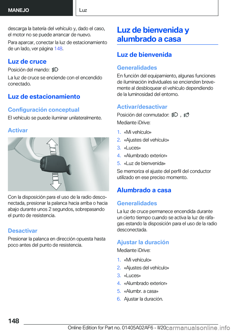 BMW X1 2020  Manuales de Empleo (in Spanish) �d�e�s�c�a�r�g�a��l�a��b�a�t�e�r�