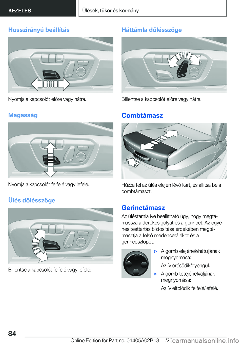 BMW X1 2020  Kezelési útmutató (in Hungarian) �H�o�s�s�z�i�r�