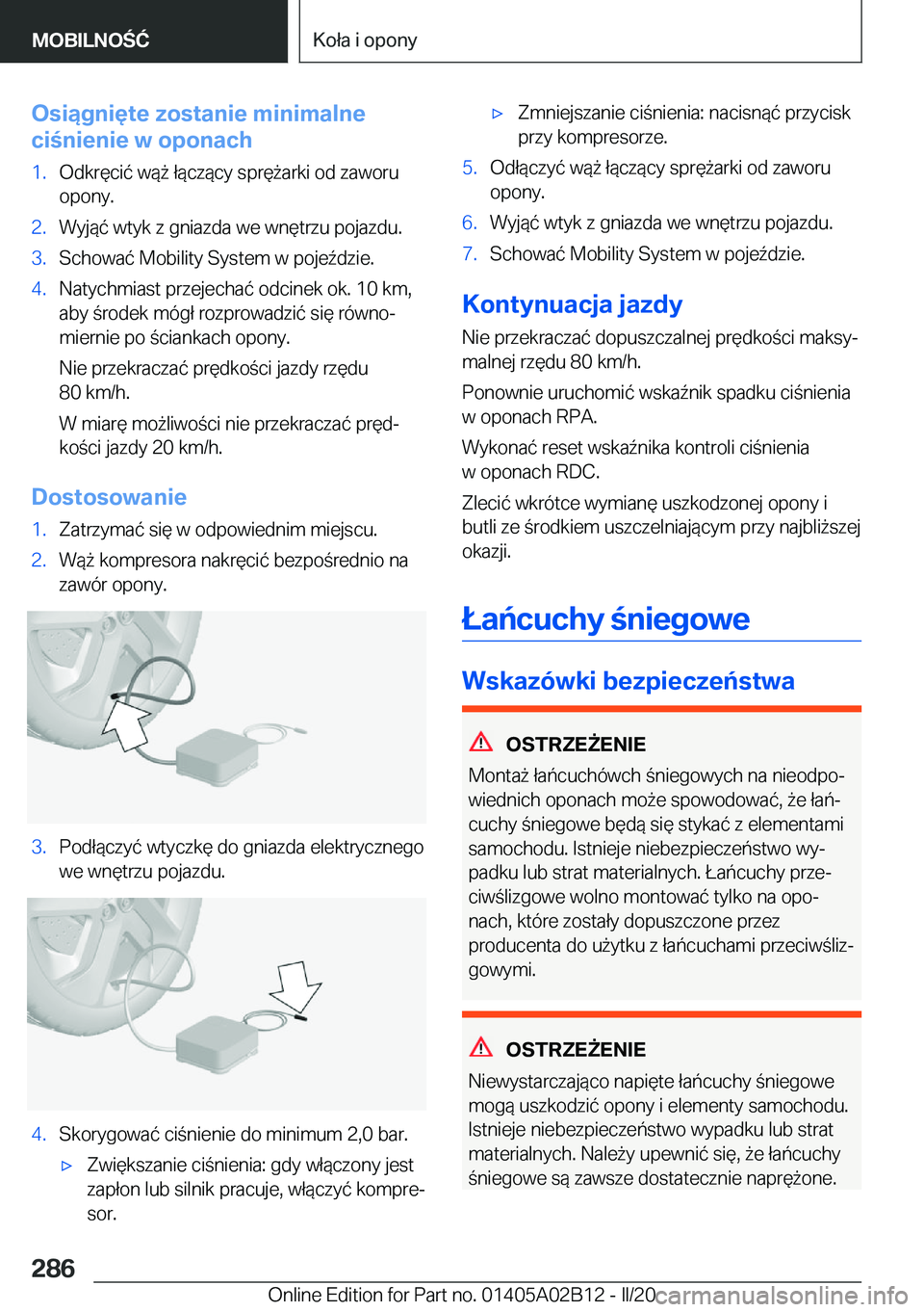 BMW X1 2020  Instrukcja obsługi (in Polish) �O�s�i�ą�g�n�i�