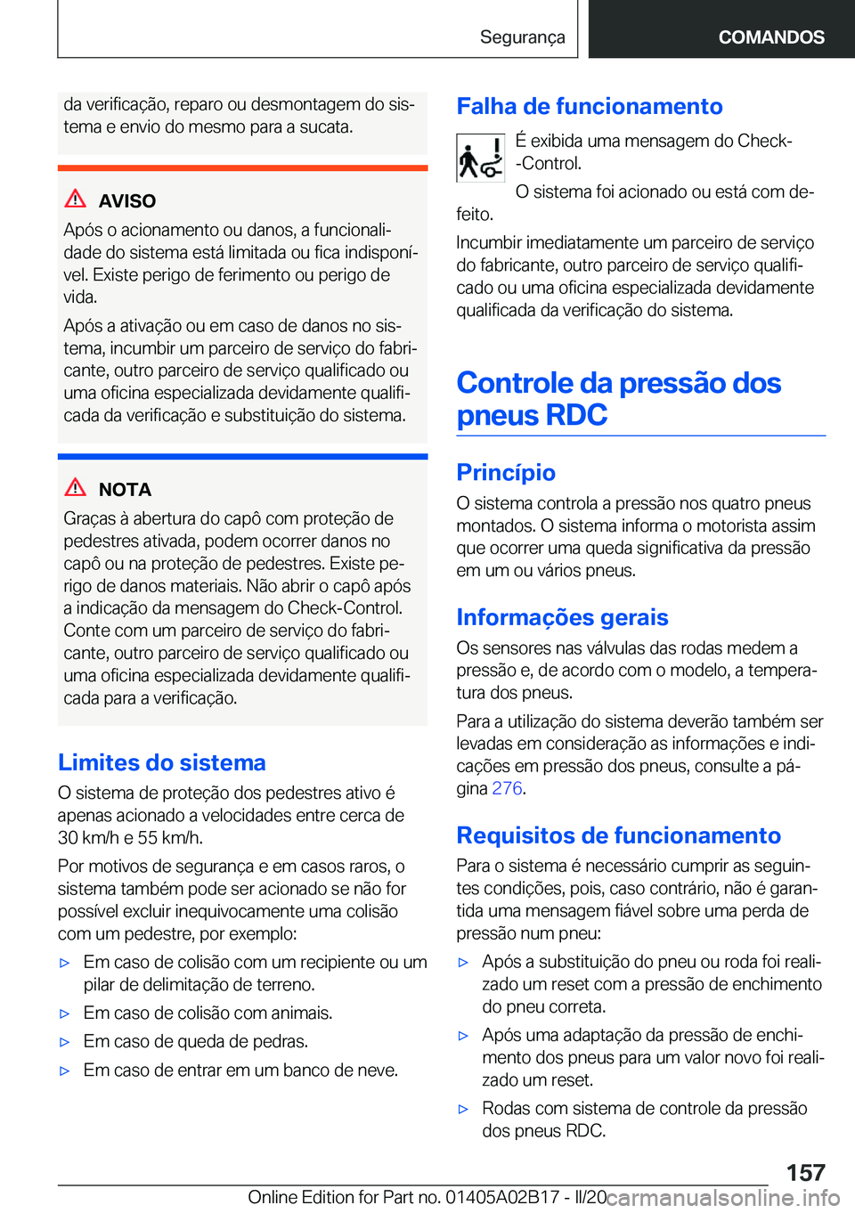BMW X1 2020  Manual do condutor (in Portuguese) �d�a��v�e�r�i�f�i�c�a�