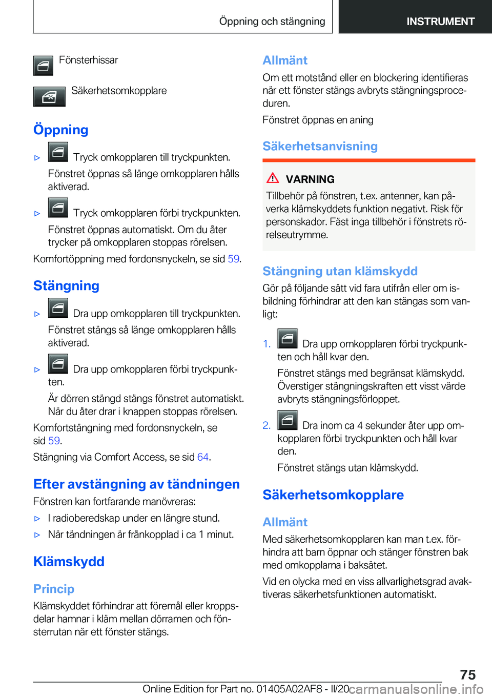 BMW X1 2020  InstruktionsbÖcker (in Swedish) �F�