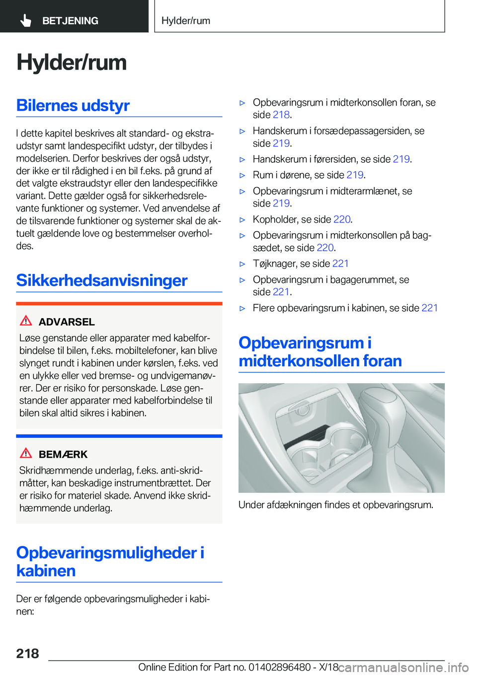 BMW X1 2019  InstruktionsbØger (in Danish) �H�y�l�d�e�r�/�r�u�m�B�i�l�e�r�n�e�s��u�d�s�t�y�r
�I��d�e�t�t�e��k�a�p�i�t�e�l��b�e�s�k�r�i�v�e�s��a�l�t��s�t�a�n�d�a�r�d�-��o�g��e�k�s�t�r�aj
�u�d�s�t�y�r��s�a�m�t��l�a�n�d�e�s�p�e�c�i�f�i