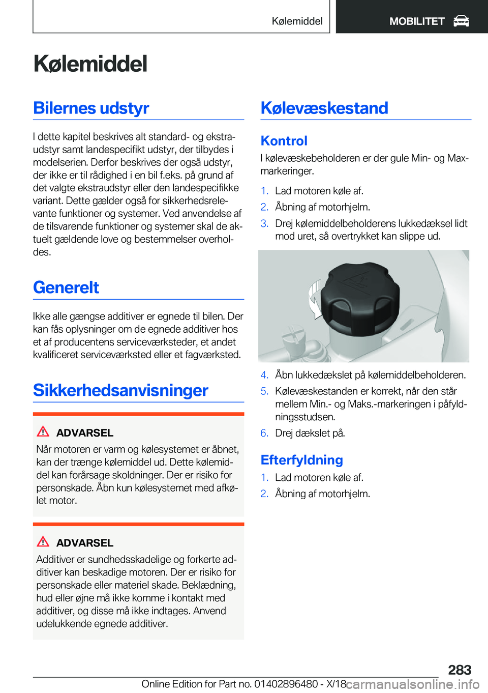 BMW X1 2019  InstruktionsbØger (in Danish) �K�