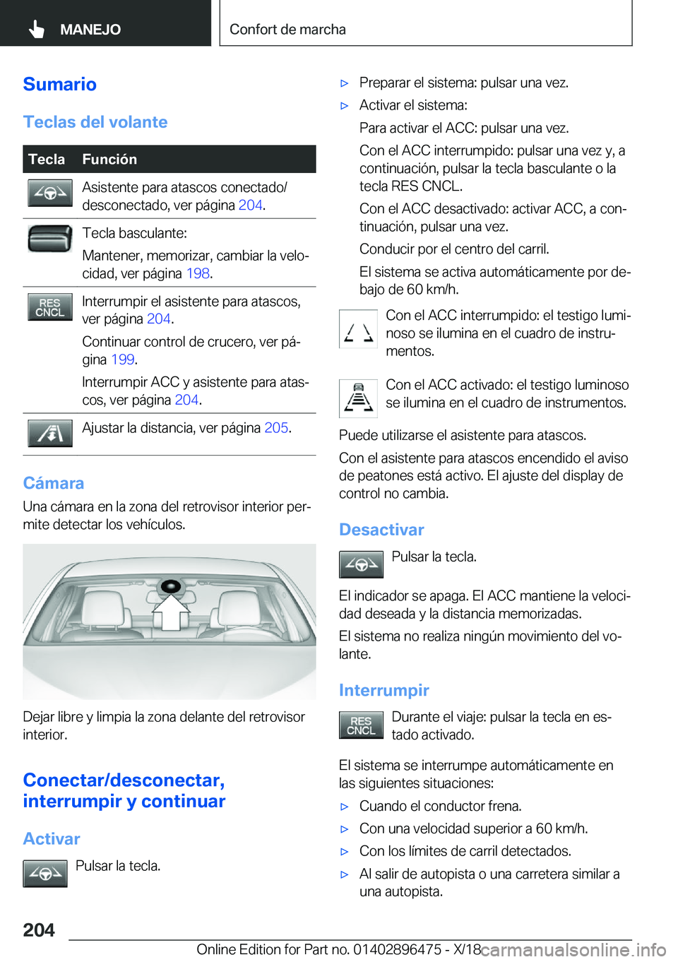 BMW X1 2019  Manuales de Empleo (in Spanish) �S�u�m�a�r�i�o�T�e�c�l�a�s��d�e�l��v�o�l�a�n�t�e�T�e�c�l�a�F�u�n�c�i�