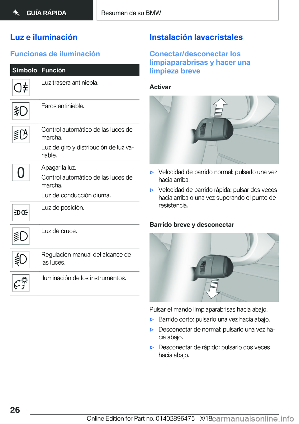 BMW X1 2019  Manuales de Empleo (in Spanish) �L�u�z��e��i�l�u�m�i�n�a�c�i�