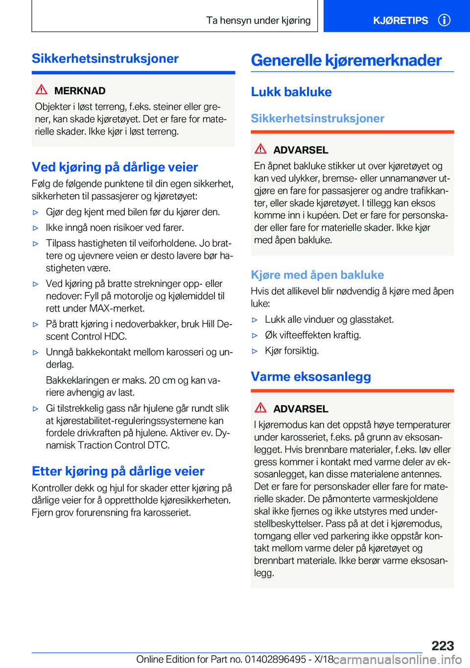 BMW X1 2019  InstruksjonsbØker (in Norwegian) �S�i�k�k�e�r�h�e�t�s�i�n�s�t�r�u�k�s�j�o�n�e�r
�M�E�R�K�N�A�D
�O�b�j�e�k�t�e�r��i��l�