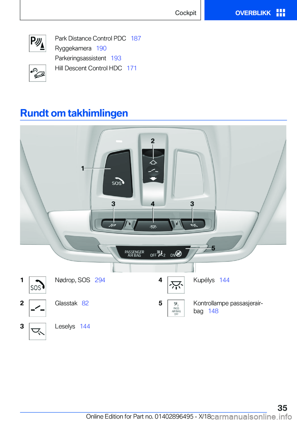 BMW X1 2019  InstruksjonsbØker (in Norwegian) �P�a�r�k��D�i�s�t�a�n�c�e��C�o�n�t�r�o�l��P�D�C\_�1�8�7
�R�y�g�g�e�k�a�m�e�r�a\_ �1�9�0
�P�a�r�k�e�r�i�n�g�s�a�s�s�i�s�t�e�n�t\_ �1�9�3�H�i�l�l��D�e�s�c�e�n�t��C�o�n�t�r�o�l��H�D�C\_ �1�