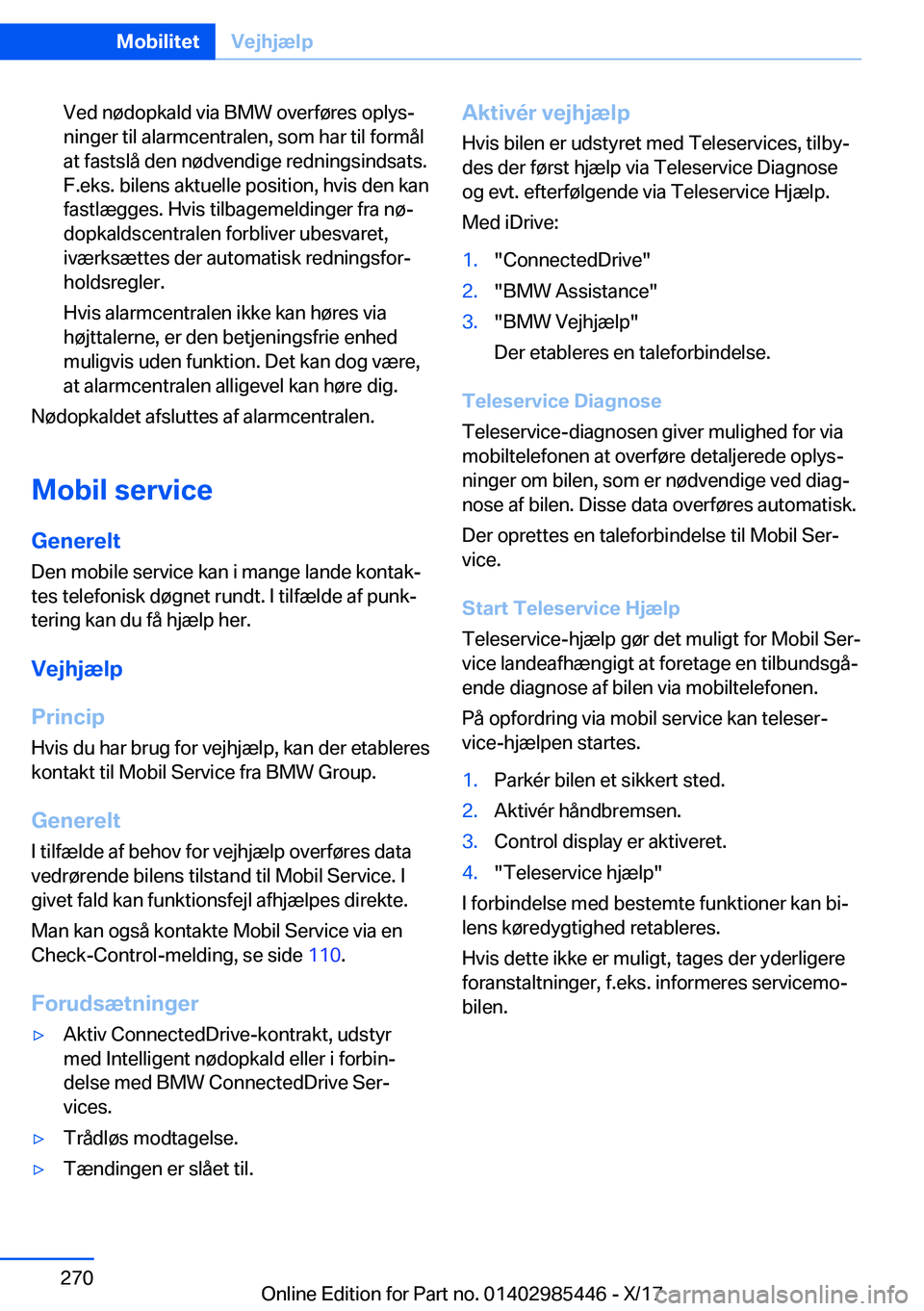 BMW X1 2018  InstruktionsbØger (in Danish) �V�e�d� �n�